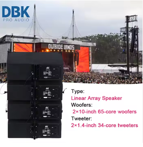 DBK Double 10 pouces Line Array Système de haut-parleurs Passive Active Line Array Powered Outdoor Concert-Grade Line Array Audio - Product Image 2