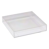 Boîte de présentation personnalisable pour herbes et produits secs, carrée, transparente, en plastique PS, épaissie, qualité alimentaire, pour emballage cadeau