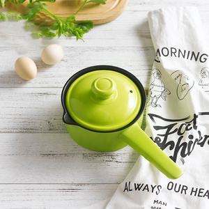 Mini petite cocotte en céramique marmite antiadhésive marmite à bouillie petit pot à lait à poignée unique - Product Image 2