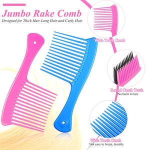 Factory Direct Sale Plastic Wide Tooth <b>Comb</b> High Quality Home Hairdressing <b>Comb</b> Custom Logo/Color Antistatic Hair <b>Comb</b> - Product Image 2