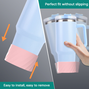Housse de protection de manchon de bouteille antidérapante pour fond de tasse Housse de protection résistante à la chaleur pour tasse <span class=keywords><strong>Stanley</strong></span> de 30oz 40oz - Product Image 2