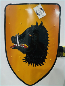 Bouclier décoratif Black Wolf Knight, bouclier de croisé prêt pour le combat - Product Image 4