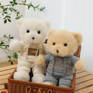 Set di Orsacchiotti di Peluche alla Moda con Abiti <span class=keywords><strong>Colorati</strong></span>, Morbidi <span class=keywords><strong>Orsetti</strong></span> Imbottiti con Felpe Stampate, Giocattoli in Peluche - Product Image 4