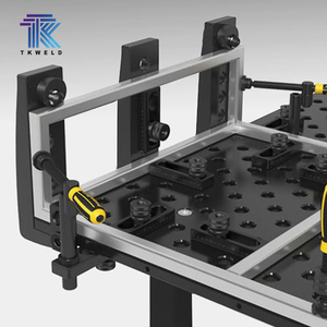 โต๊ะเชื่อมหุ่นยนต์ TKweld 3000*1500*200 มม. แบบ 2D 3D ทำจากเหล็กหล่อสีดำ สำหรับสถานีบัดกรีในโรงงาน ได้รับการรับรองมาตรฐาน CE ใหม่ - Product Image 3
