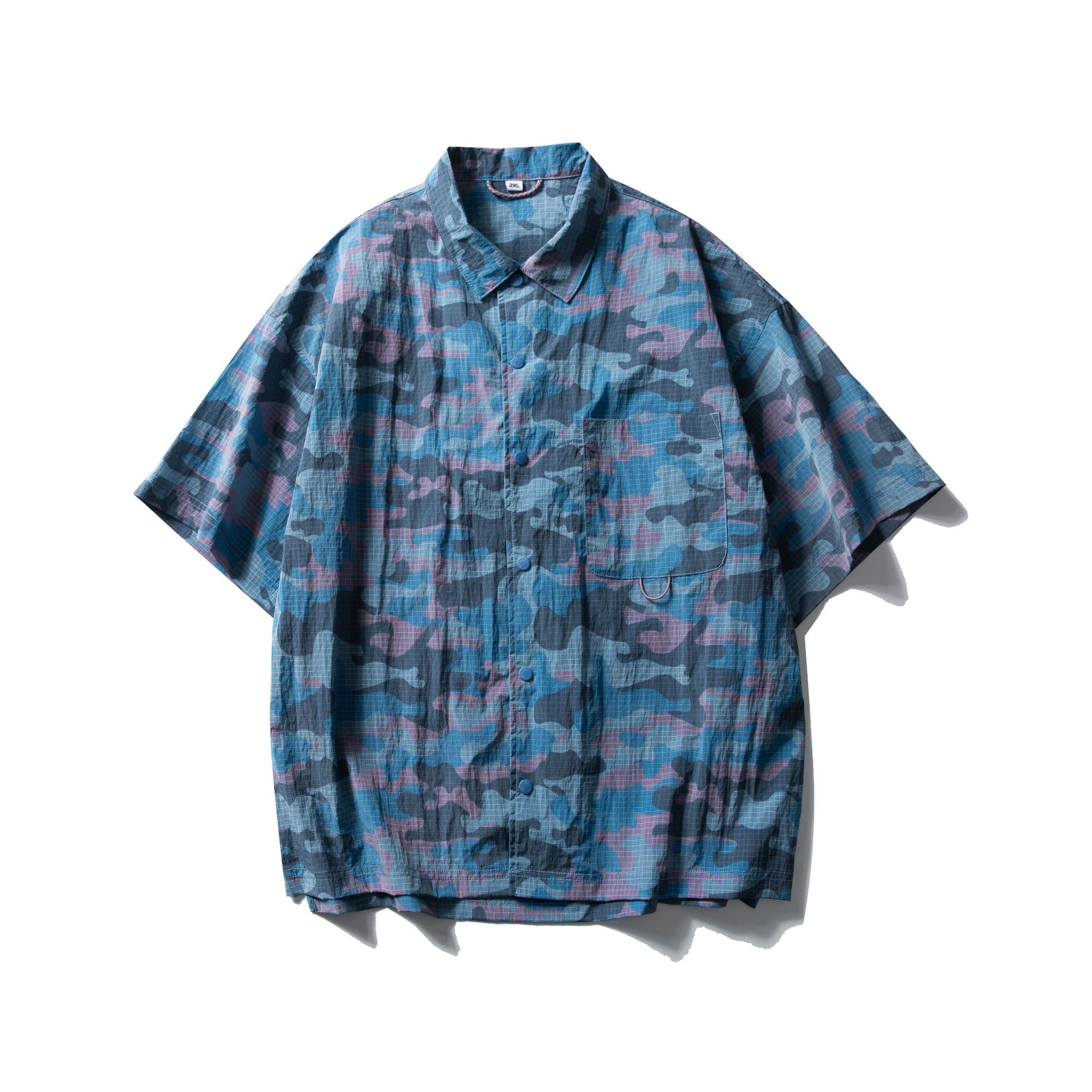 three-color camouflage blue