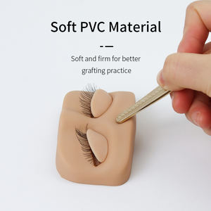 GLAMLASH <span class=keywords><strong>Mini</strong></span> Lash modelo plano cabeza práctica extensión de pestañas cabeza de entrenamiento con párpados de repuesto extraíbles - Product Image 4