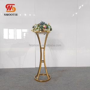 ขาตั้งดอกไม้โลหะสีทองแบบสั่งทำจากโรงงาน SMOOTH ขาตั้งดอกไม้สูงสำหรับตกแต่งงานแต่งงาน - Product Image 1