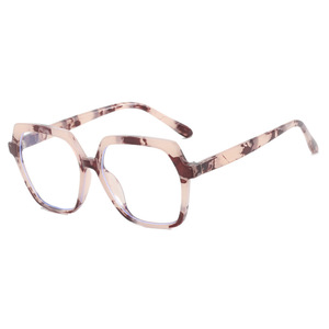 2024 New retro sang trọng vuông màu be Kính Frames hợp thời trang sexy Ladies 'chắp vá màu sắc không thường xuyên cận thị Reading Kính mắt - Product Image 6