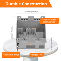Boîtier électrique PVC 1 et 2 modules pour travaux anciens, boîte de jonction non métallique pour interrupteur et disjoncteur différentiel (GFCI), homologué ETL, norme américaine