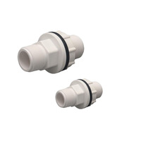 Connecteur de réservoir UPVC personnalisé de 1-1/4 pouce - Raccord fileté BSP blanc pour réservoir d'eau