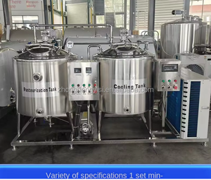 Tanque de Refrigeración Vertical de Acero Inoxidable de Grado Alimenticio, Equipo Pasteurizador de Enfriamiento Directo para Producción de Leche de Cabra y Vaca - Product Image 4