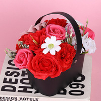 Boîte cadeau de fleurs de savon portables pour la Saint-Valentin, la remise des diplômes, le Ramadan, Pâques, Thanksgiving, Noël, avec logo personnalisé - Cadeau pour petite amie