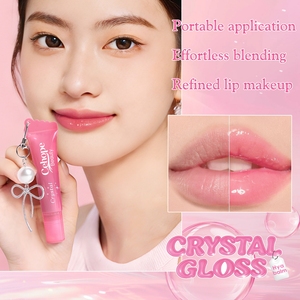 <span class=keywords><strong>Gloss</strong></span> à lèvres super hydratant non collant avec pendentif nœud en cristal - Product Image 3