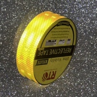 Rollo de Cinta Reflectante Grado Diamante Micro Prismática para Camión, Adhesivo Reflector de Seguridad Amarillo para Advertencia y Accesorios de Auto