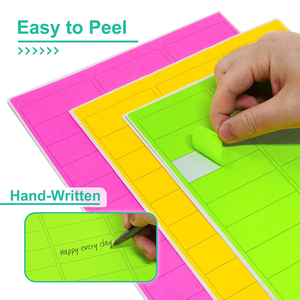 Etiqueta Adhesiva para Código de Barras de 8.5"x11", 30 Etiquetas por Hoja, Etiqueta de Papel Fluorescente de Neón para Dirección y Envío, para Impresora Láser e Inyección de Tinta - Product Image 3