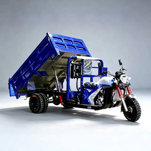 Tricycle de fret ouvert en acier pour moto, benne basculante hydraulique essence/diesel/électrique, capacité 2000-3000 kg - Product Image 1
