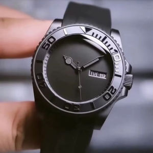 Reloj mecánico automático de lujo negro para hombre, correa de acero inoxidable 904L, puntero de reserva de energía NH35 personalizado de alta calidad, 22mm - Product Image 3