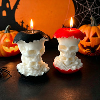 Wohndekor Geschenk für Partys Kreative Handgemachte Halloween-Totenkopf-förmige Sojawachs-Duftkerzen