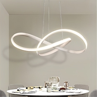 Prix usine personnalisé anneau en aluminium Led cercle or pendentif lumière linéaire nordique plafonnier lustre pour salon