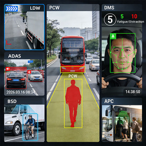 AI 8채널 차량 트럭 모바일 <span class=keywords><strong>DVR</strong></span> 시스템 <span class=keywords><strong>1080P</strong></span> DMS ADAS 4G 4TB SD+HDD 저장장치 PTZ 제어 야간 투시 원격 보기 차량용 블랙박스 - Product Image 2