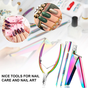 Kit de Cortaúñas Acrílicos, Cortador de Uñas Postizas, Cortacutículas Profesional, Empujador y Removedor de Cutículas de Acero Inoxidable - Product Image 2