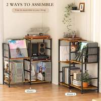 Étagère à vaisselle de cuisine à quatre niveaux en métal, étanche, pour rangement de casseroles, capacité de 300+ albums, armoire de rangement pour salon