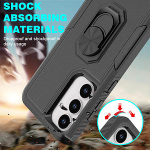 Étuis de téléphone <span class=keywords><strong>portable</strong></span> antichoc anti-chute avec béquille magnétique <span class=keywords><strong>portable</strong></span> à 360 degrés pour S24 Ultra S25 FE S26 TPU+PC durable - Product Image 2