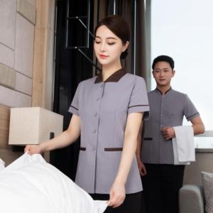 Uniformi Personalizzate per Addetti alle <span class=keywords><strong>Pulizie</strong></span> di Hotel, Unisex, con Logo Personalizzato - Product Image 5