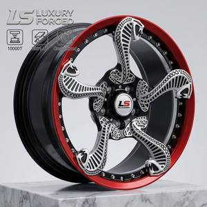 Jantes en alliage forgé Shelby <span class=keywords><strong>Cobra</strong></span> Snake R15-R18 Rouge Style JDM Rétro Mustang Modification de jantes personnalisées Pièces automobiles - Product Image 1