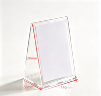 Support de menu en acrylique transparent sur mesure, livraison rapide, bords polis lisses, base stable, fabrication directe usine