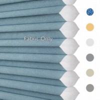 Tissu pour stores alvéolaires non tissé Spunlace semi-occultant imperméable bleu clair 20 mm sur mesure