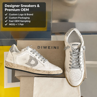 Nouvelles baskets de luxe en cuir vieilli pour hommes et femmes – Chaussures de marche de haute qualité