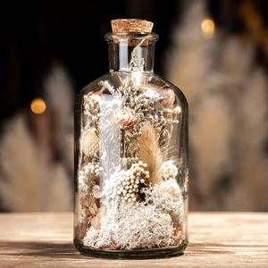 Décoration de table de mariage à la maison cadeaux d'anniversaire fleurs sauvages séchées terrarium fleurs conservées dans des bocaux en bouteille - Product Image 3
