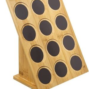Wooden Magnetic <b>Spice</b> Rack With Handle Bamboo Kitchen Storage For Seasoning And Pepper Powder 12 <b>Jar</b> Set - Product Image 3