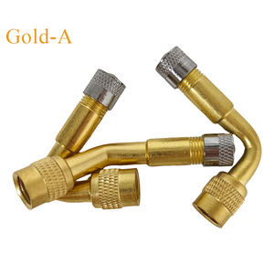Extensión de Válvula de Neumático de Latón de 90 Grados con Sello de Goma para Motocicletas, Autos y SUVs, para Inflar en Puntos Difíciles de Alcanzar - Product Image 2