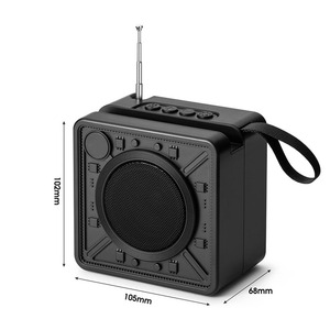 HS-3831 Hình Vuông Hình dạng năng lượng mặt trời loa không dây Stereo âm nhạc loa nhấp nháy đèn LED - Product Image 6