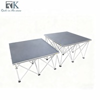 Plataforma de Escenario de Aluminio de 1m x 1m, Plataforma para Conciertos al Aire Libre, de Alta Calidad, Portátil y Rápida de Instalar