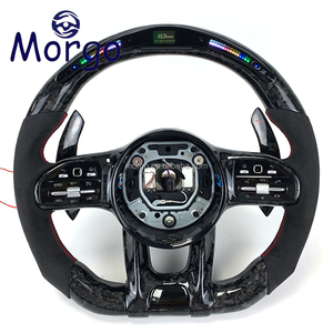 Volante Deportivo Personalizado de Fibra de Carbono Forjado con LED para W204 W205 W211 W212 W213 Todas las Series, Estilo Racing Mejorado - Product Image 1