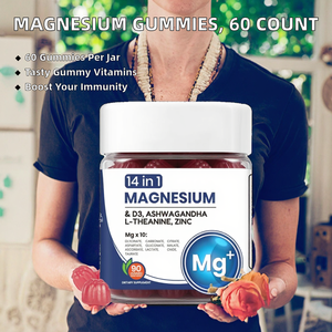 Gomitas de Magnesio <span class=keywords><strong>14</strong></span> en 1 para Dormir y Apoyo Muscular, Suministro para 90 Días, <span class=keywords><strong>Sin</strong></span> Azúcar Añadido - Product Image 2