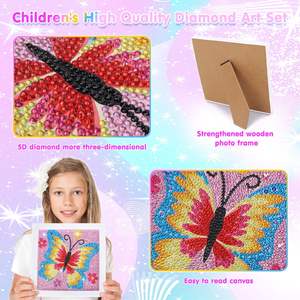 Nuevo Producto Popular: Mini Pintura de Diamantes para Niños, Diseño de Mariposa, Apto para Principiantes - Product Image 3