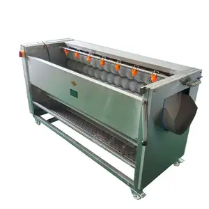 Industrial fruit and vegetable cleaning machine, potato and carrot peeler, peanut and sweet potato brush cleaning equipment