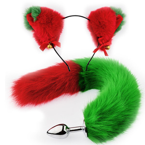 Conjunto Erótico de Dos Piezas con Diseño de Gato Adorable, Tapón Anal Metálico de Cola Larga, Lazo para el Cabello, Accesorios para Juegos de Rol BDSM y Juguetes Sexuales - Product Image 2
