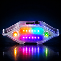 RGB Hexagon LED Stroboskop-Signalleuchte Hochsichtbare Multimodus-Notfallwarnleuchte für die Heckdekoration von Fahrzeugen
