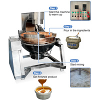HNOC Mélangeur de cuisson automatique à agitation automatique pour confitures, sauces et bonbons, avec cuve de mélange à double enveloppe en cuivre
