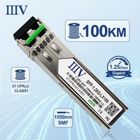 Transceptor SFP Gigabit SFP-1.25G-LX100, 1.25Gb/s, 100km, 1550nm, SMF, Dúplex, LC, DDM, Módulo SFP 1.25G para Switch de Red