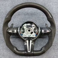 Volant en fibre de carbone véritable avec palettes larges pour BMW M3 M4 F80 F82 E90 E91 E60 X5 F15 X6 F16 F10 F30 F32 F36 F60