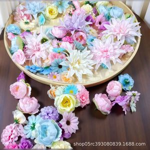 Ensemble de fleurs artificielles, couronnes de fleurs en soie, matériaux de bricolage, accessoires Hanfu, décoration de mariage, style nordique, style crème, Wabi Sabi - Product Image 4