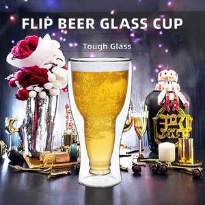 Gobelet à bière créatif en verre borosilicate double paroi de 250 ml, 350 ml, 450 ml, en forme de tasse, pour bar, restaurant, fête - Product Image 2