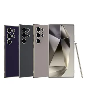 Phone covers For Samsung S24 Ultra Case S24 ultra Pro Camera Protection PC Cover with metal pu leather