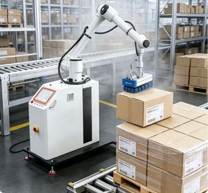 El Robot Paletizador, Equipado con una Pinza de Succión al Vacío, se Utiliza Principalmente para Operaciones Automatizadas de Paletización de Cajas de Cartón - Product Image 1